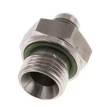 JIC Dubbele Nippel G1/2'' X UNF 9/16''-18 RVS FKM 275bar