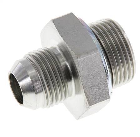 JIC Dubbele Nippel G3/4'' X UNF 7/8''-14 Staal NBR 210bar
