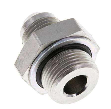 JIC Dubbele Nippel G3/4'' X UNF 7/8''-14 Staal NBR 210bar