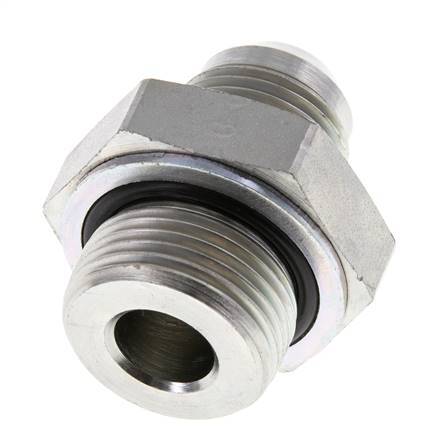 JIC Dubbele Nippel G3/4'' X UNF 7/8''-14 Staal NBR 210bar