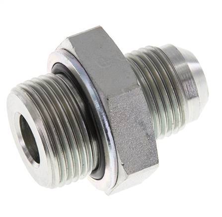 JIC Dubbele Nippel G3/4'' X UNF 7/8''-14 Staal NBR 210bar