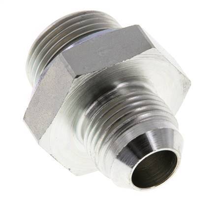 JIC Dubbele Nippel G3/4'' X UNF 7/8''-14 Staal NBR 210bar