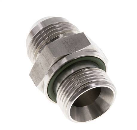 JIC Dubbele Nippel G3/4'' X UN 1-1/16''-12 RVS FKM 210bar