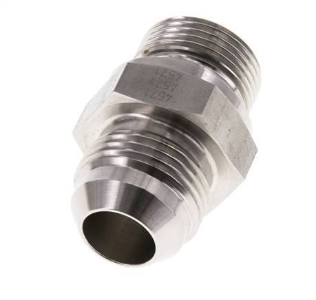 JIC Dubbele Nippel G3/4'' X UN 1-1/16''-12 RVS FKM 210bar