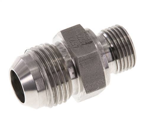 JIC Dubbele Nippel G3/8'' X UNF 7/8''-14 RVS FKM 210bar