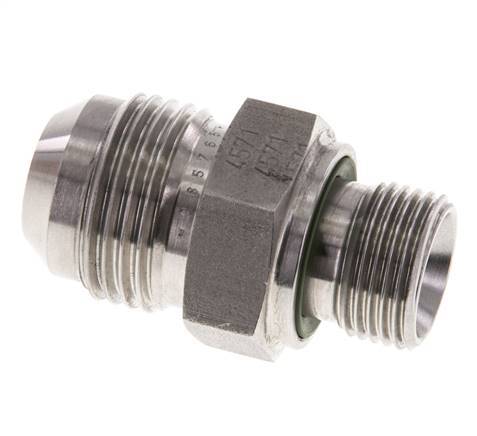 JIC Dubbele Nippel G3/8'' X UNF 7/8''-14 RVS FKM 210bar