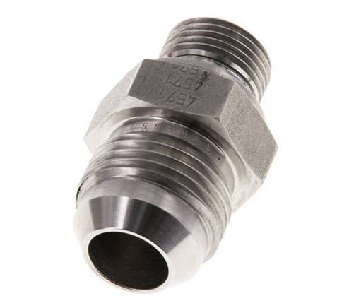JIC Dubbele Nippel G3/8'' X UNF 7/8''-14 RVS FKM 210bar