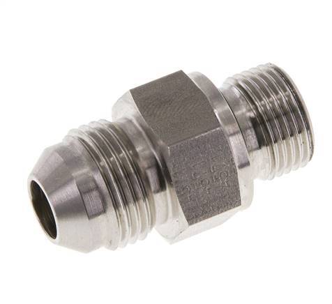 JIC Dubbele Nippel G3/8'' X UNF 3/4''-16 RVS FKM 275bar