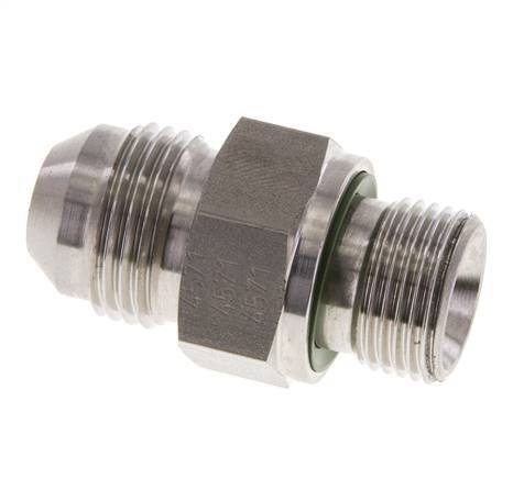 JIC Dubbele Nippel G3/8'' X UNF 3/4''-16 RVS FKM 275bar