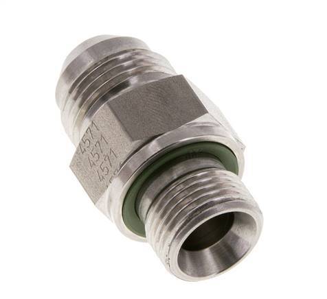 JIC Dubbele Nippel G3/8'' X UNF 3/4''-16 RVS FKM 275bar