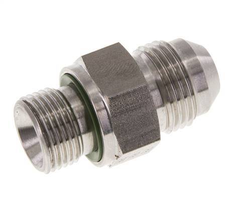 JIC Dubbele Nippel G3/8'' X UNF 3/4''-16 RVS FKM 275bar