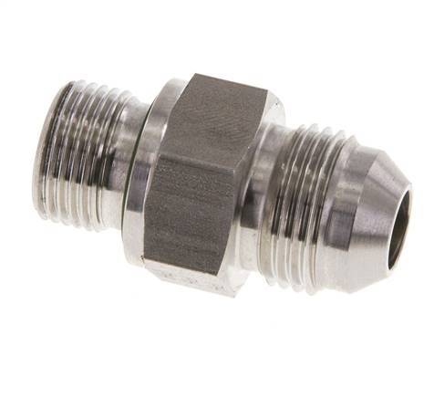 JIC Dubbele Nippel G3/8'' X UNF 3/4''-16 RVS FKM 275bar