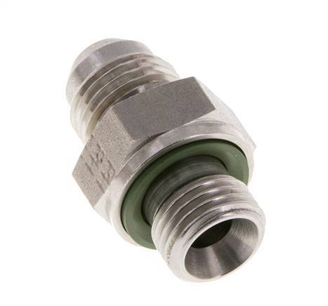 JIC Dubbele Nippel G1/4'' X UNF 9/16''-18 RVS FKM 275bar