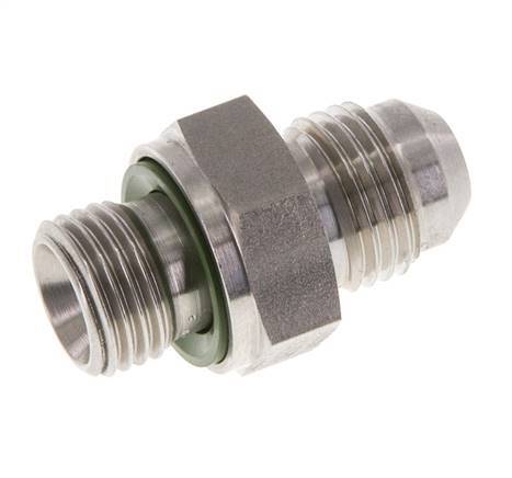 JIC Dubbele Nippel G1/4'' X UNF 9/16''-18 RVS FKM 275bar