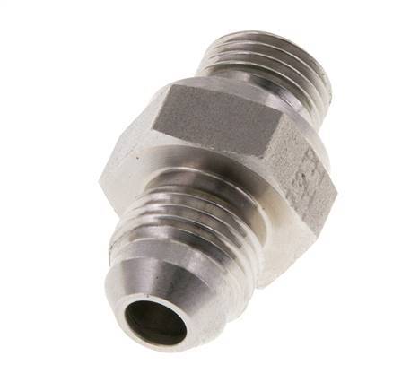 JIC Dubbele Nippel G1/4'' X UNF 9/16''-18 RVS FKM 275bar