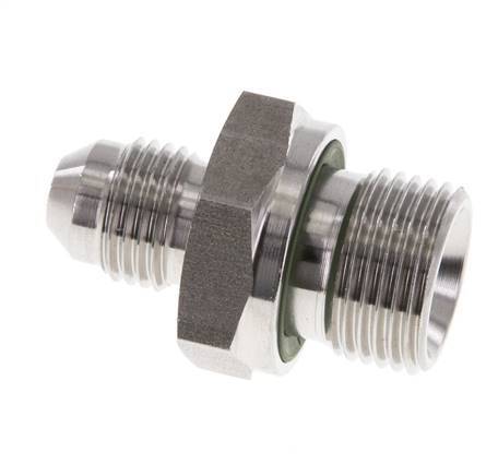 JIC Dubbele Nippel G3/8'' X UNF 1/2''-20 RVS FKM 275bar
