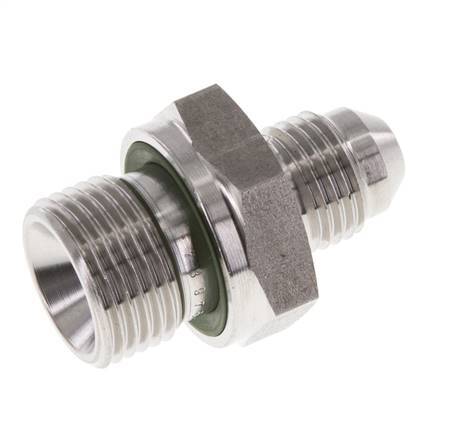 JIC Dubbele Nippel G3/8'' X UNF 1/2''-20 RVS FKM 275bar