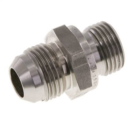 JIC Dubbele Nippel G1/2'' X UNF 7/8''-14 RVS FKM 210bar