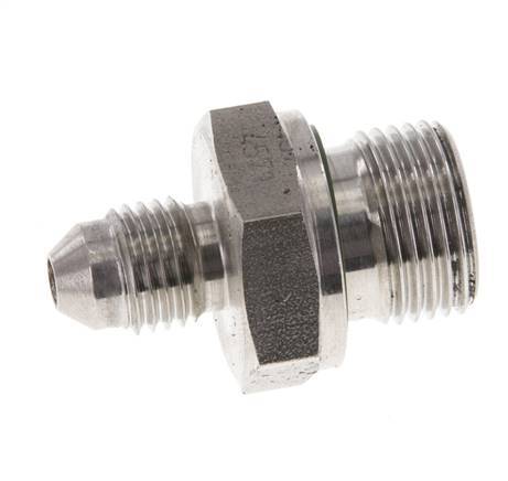 JIC Dubbele Nippel G3/8'' X UNF 7/16''-20 RVS FKM 310bar