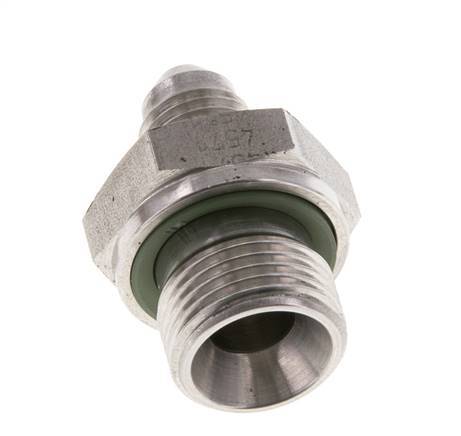 JIC Dubbele Nippel G3/8'' X UNF 7/16''-20 RVS FKM 310bar