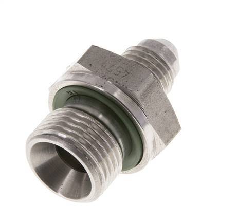 JIC Dubbele Nippel G3/8'' X UNF 7/16''-20 RVS FKM 310bar