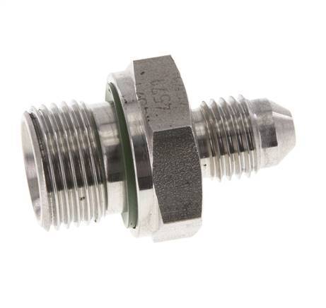 JIC Dubbele Nippel G3/8'' X UNF 7/16''-20 RVS FKM 310bar