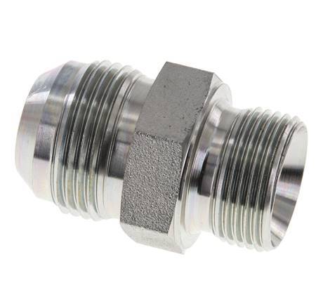 JIC Dubbele Nippel G3/4'' X UN 1-3/16''-12 Staal NBR 170bar