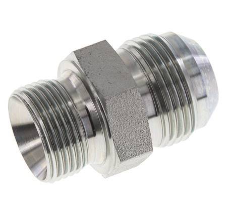 JIC Dubbele Nippel G3/4'' X UN 1-3/16''-12 Staal NBR 170bar