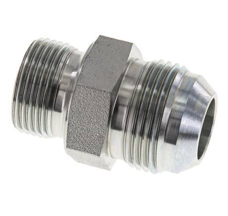 JIC Dubbele Nippel G3/4'' X UN 1-3/16''-12 Staal NBR 170bar