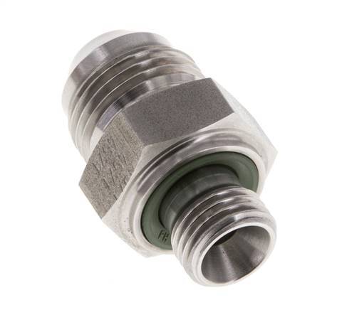 JIC Dubbele Nippel G1/4'' X UNF 3/4''-16 RVS FKM 275bar
