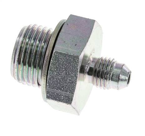 JIC Dubbele Nippel G1/2'' X UNF 7/16''-20 Staal NBR 310bar