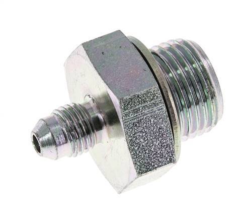 JIC Dubbele Nippel G1/2'' X UNF 7/16''-20 Staal NBR 310bar