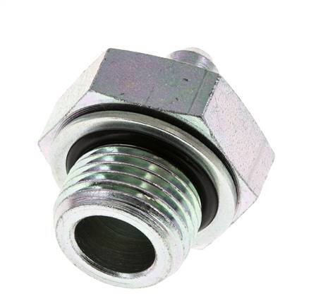 JIC Dubbele Nippel G1/2'' X UNF 7/16''-20 Staal NBR 310bar