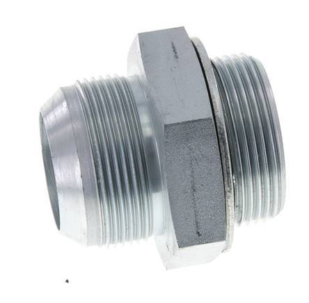 JIC Dubbele Nippel G1 1/2'' X UN 1-7/8''-12 Staal NBR 105bar
