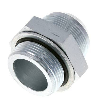 JIC Dubbele Nippel G1 1/2'' X UN 1-7/8''-12 Staal NBR 105bar