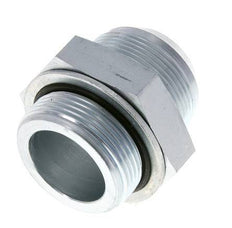 JIC Dubbele Nippel G1 1/2'' X UN 1-7/8''-12 Staal NBR 105bar