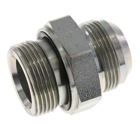 JIC Dubbele Nippel G1 1/4'' X UN 1-5/8''-12 Staal NBR 140bar