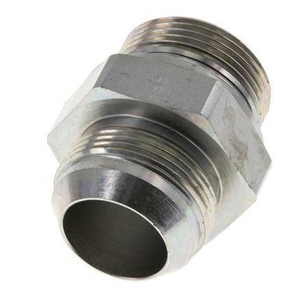 JIC Dubbele Nippel G1 1/4'' X UN 1-5/8''-12 Staal NBR 140bar