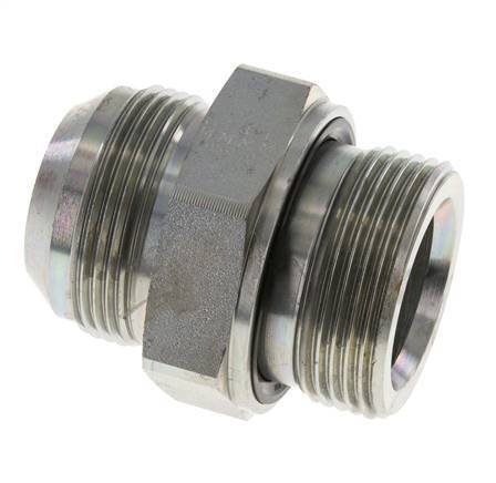 JIC Dubbele Nippel G1 1/4'' X UN 1-5/8''-12 Staal NBR 140bar