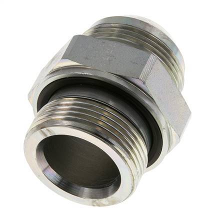 JIC Dubbele Nippel G1 1/4'' X UN 1-5/8''-12 Staal NBR 140bar