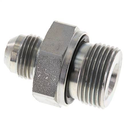 JIC Dubbele Nippel G3/4'' X UNF 3/4''-16 Staal NBR 275bar