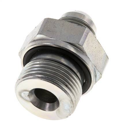 JIC Dubbele Nippel G3/4'' X UNF 3/4''-16 Staal NBR 275bar