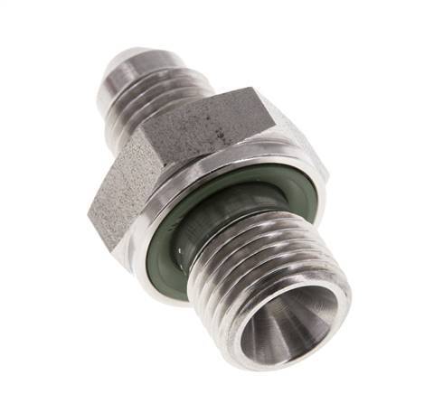 JIC Dubbele Nippel G1/4'' X UNF 7/16''-20 RVS FKM 310bar