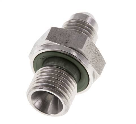 JIC Dubbele Nippel G1/4'' X UNF 7/16''-20 RVS FKM 310bar