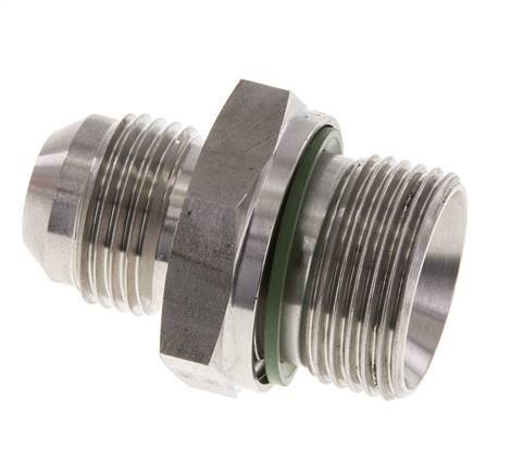 JIC Dubbele Nippel G3/4'' X UNF 7/8''-14 RVS FKM 210bar