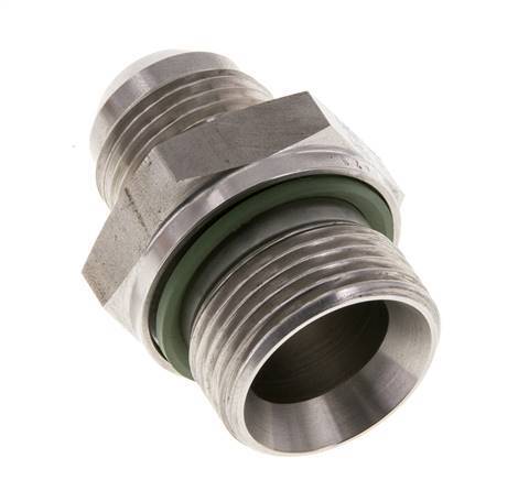 JIC Dubbele Nippel G3/4'' X UNF 7/8''-14 RVS FKM 210bar