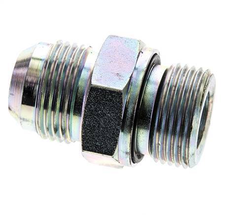 JIC Dubbele Nippel M27 X 2 X UN 1-1/16''-12 Staal NBR 210bar