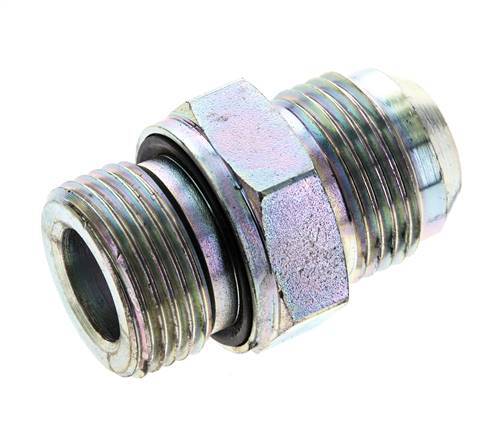 JIC Dubbele Nippel M27 X 2 X UN 1-1/16''-12 Staal NBR 210bar