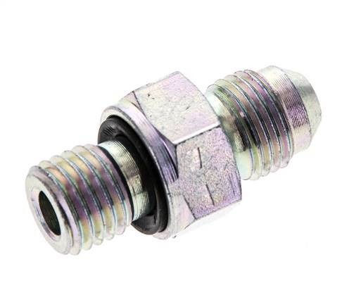 JIC Dubbele Nippel M12 X 1.5 X UNF 1/2''-20 Staal NBR 275bar