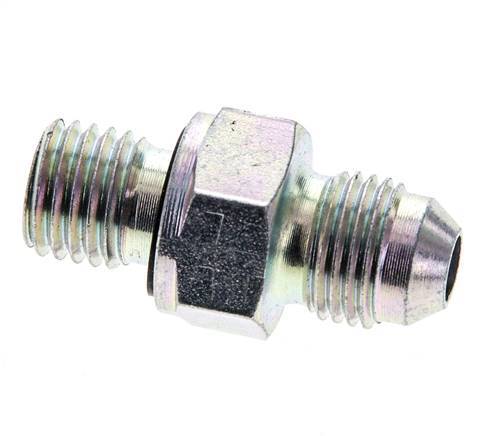 JIC Dubbele Nippel M12 X 1.5 X UNF 1/2''-20 Staal NBR 275bar